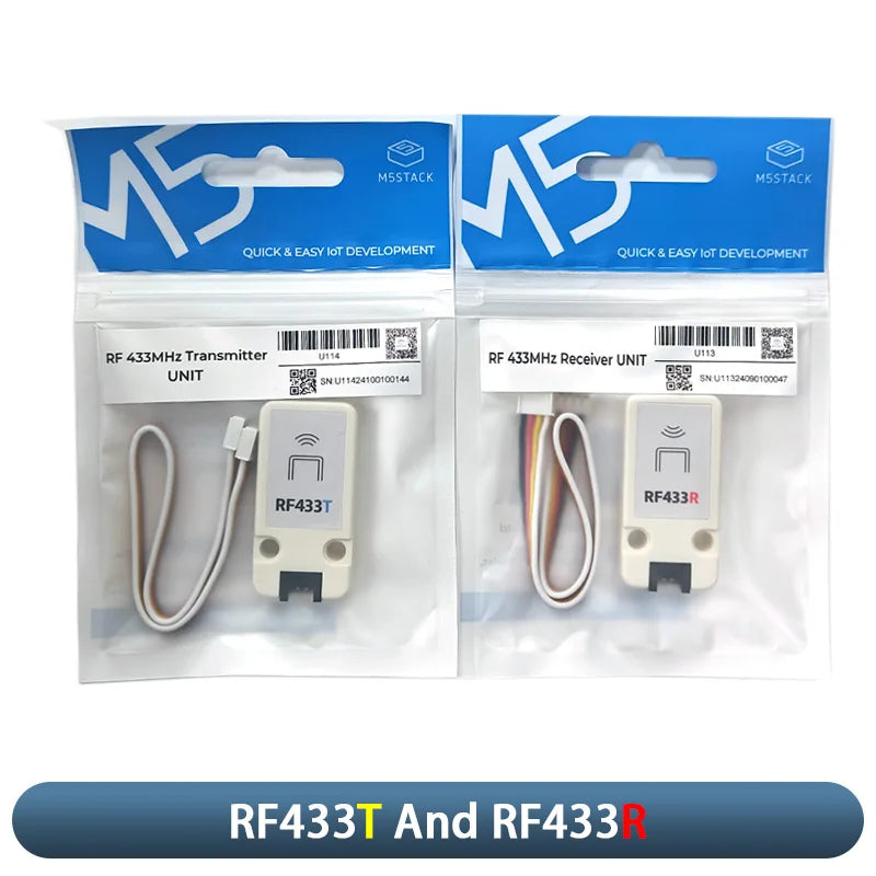 M5Stack RF433T/R 433.92MHz Wireless RF Transmitter & Receiver Module — IoT Remote Control & Automation