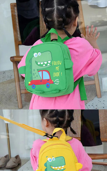 Cute Cartoon Dinosaur Kids Backpack – Anti-Lost Toddler School Bag for Kindergarten & Preschool