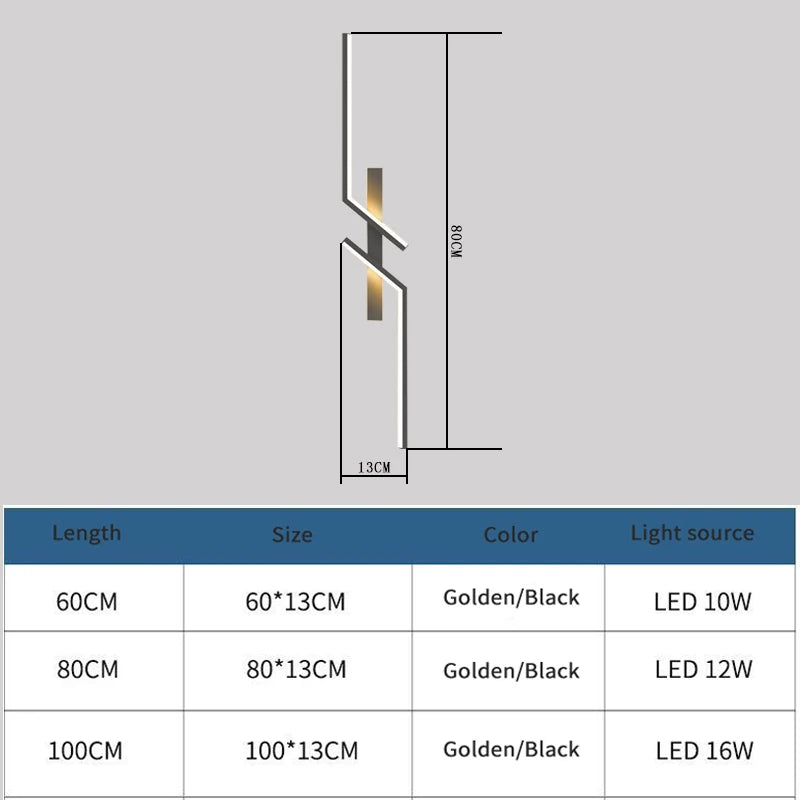 Modern Strip LED Wall Lamp - Minimalist Bedside Sconce for Bedroom, Living Room & TV Sofa Background Lighting
