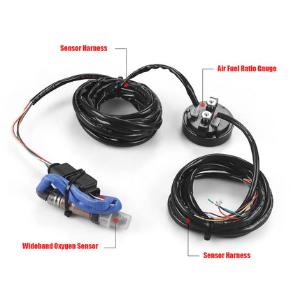 30-0300 X-Series Wideband O2 Air Fuel Ratio Gauge Kit — LSU 4.9 0258017025 Oxygen Sensor with AFR Controller Gauge