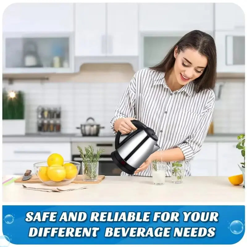 2L Stainless Steel Electric Kettle | 1500W Smart Whistle Kettle for Tea & Coffee