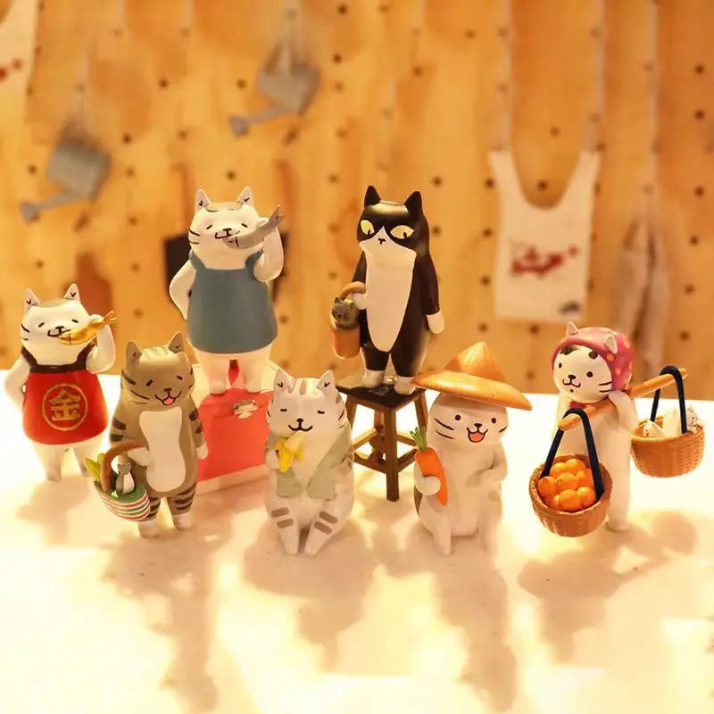 Ms Cat Blind Box Figure Toys, Kittens Dolls, Meow Market Blind Bag Decoration, Kids Christmas Gift