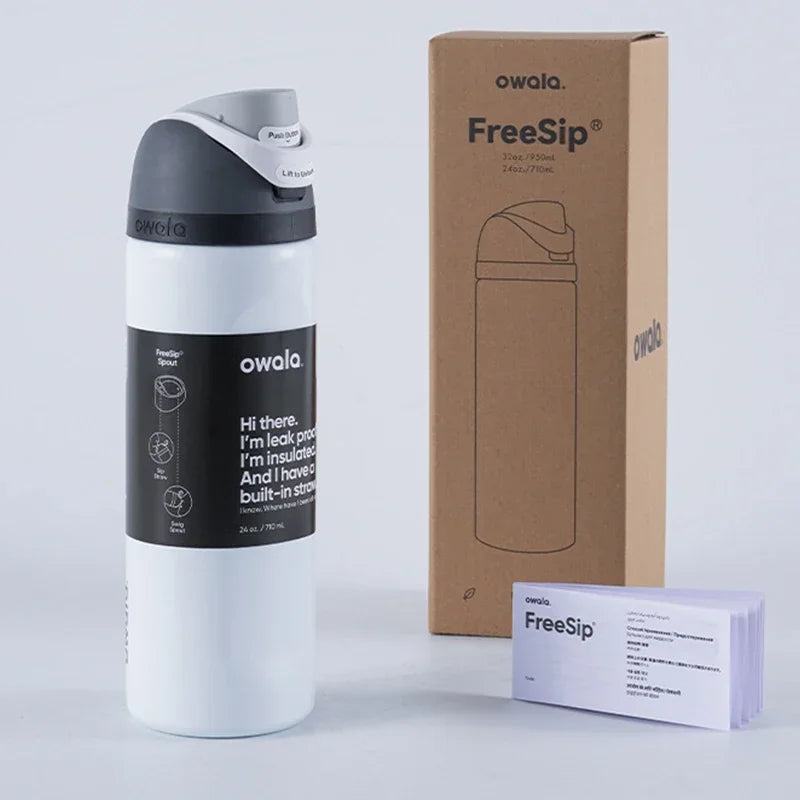 Owala Vacuum Flask & Thermos Water Bottle – Stainless Steel Thermal Mug for Cold & Hot Coffee Drinkware