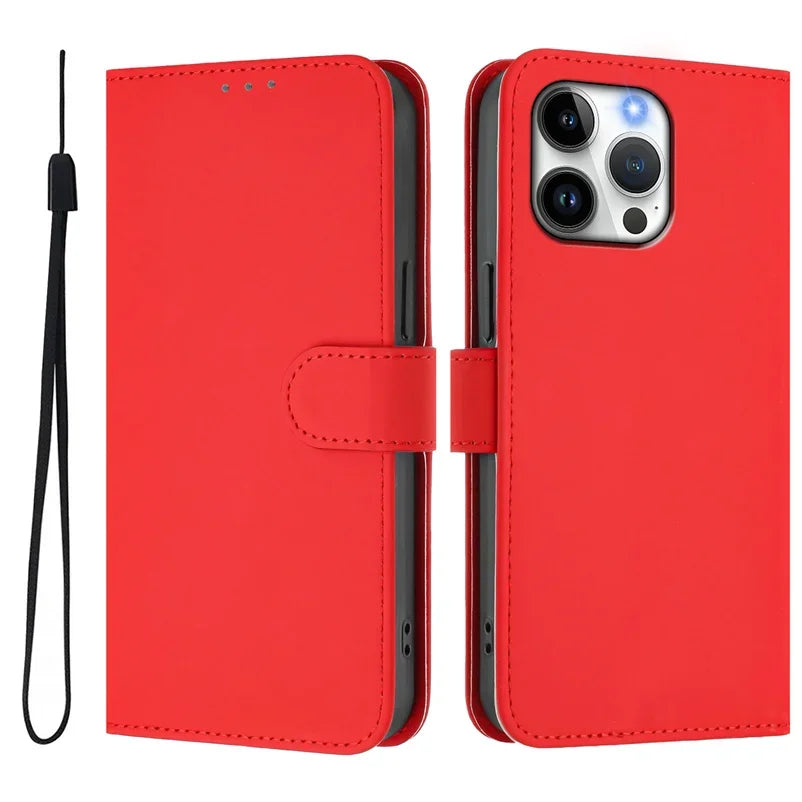 iPhone 16 Series Wallet Leather Flip Case – Protective Cover for 16, 16 Pro, 16 Pro Max & 16 Plus