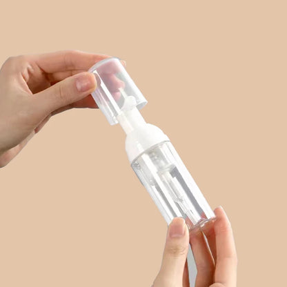 Small Foam Dispenser Pump Bottles - Mini Refillable Plastic Soap Bottles for Travel, Cleaning & Cosmetics (30/60ml)