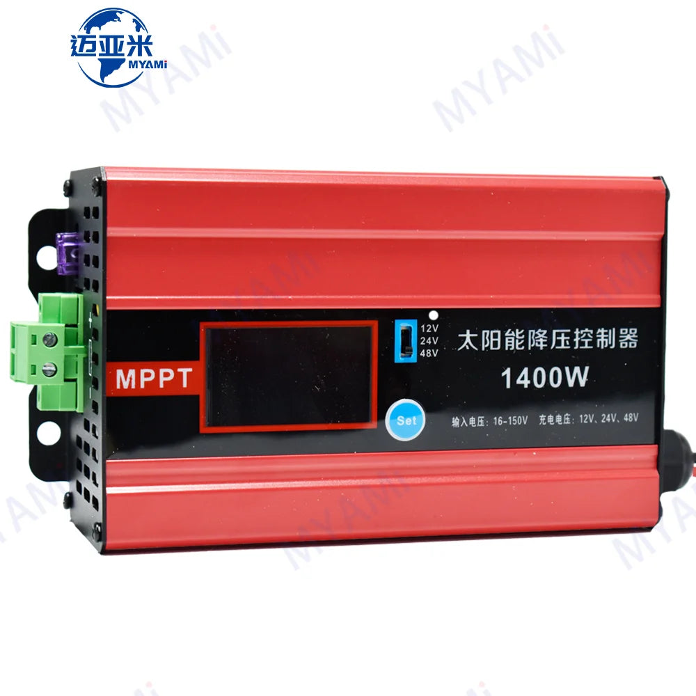 MYAMi 1400W Solar Charge Controller – Auto 12V/24V/48V 25A High Input Voltage Regulator for Off-Grid Solar Systems