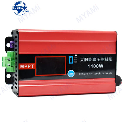 MYAMi 1400W Solar Charge Controller – Auto 12V/24V/48V 25A High Input Voltage Regulator for Off-Grid Solar Systems