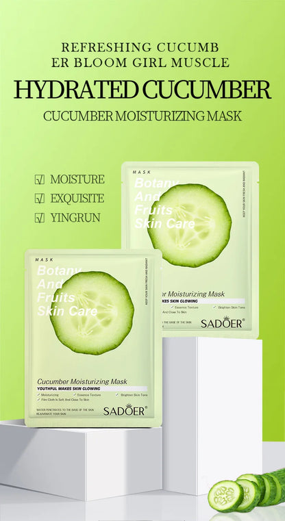 8PCS Natural Plant Facial Masks – Korean Skincare Hydrating, Moisturizing & Firming Face Care Set