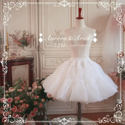 Sweet Puffy A-Line Petticoat - Soft Organza Lolita Underskirt for Dresses & Fashion Styling