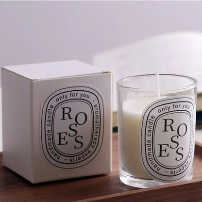 Romantic Transparent Scented Candle – Aromatic Gift Jar for Weddings & Special Occasions