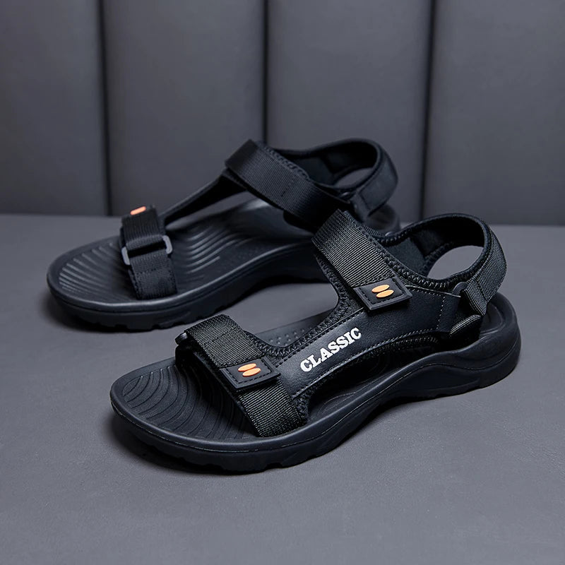 Men’s Outdoor Water Sandals – Arch Support Yoga Sole Gladiator Style Open Toe Beach Slippers, Anti-Slip Durable Summer Footwear