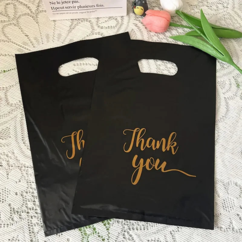 100PCS Black Thanksgiving Gift Bags – Candy & Product Packaging for Wedding, Birthday, Party Decoration