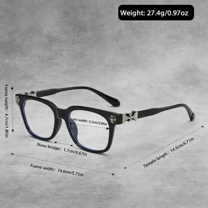 Fashionable Retro Anti Blue Light Glasses for Men & Women – European & American Style Lightweight Computer Eyewear with Blue Light Protection