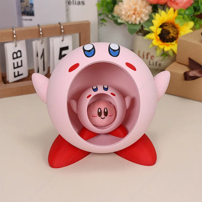 3D Printed Kirby Figures – Pink, Blue, Yellow & Red Cute Anime Doll Models for Desktop Decor & Gifts