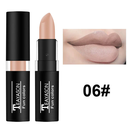 Punk Dark Wine Red Waterproof Lipstick – Easy Color Matte Red Lip Gloss for Facial & Body Painting
