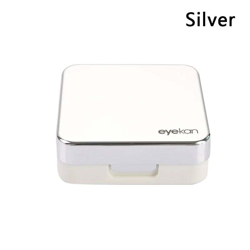Portable Square Contact Lens Case – Travel Storage Container & Soaking Box in Solid Colors, Fashion Eye Care Accessories