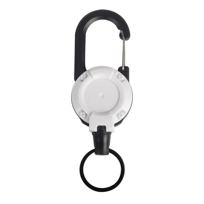 Retractable Heavy-Duty Carabiner Keychain – Steel Wire Rope Pull Reel for Outdoor & Sport Use