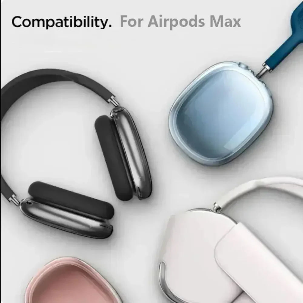 3-in-1 Soft Silicone Shockproof Case for AirPods Max – Anti-Scratch Headphones Skin Protector Cover