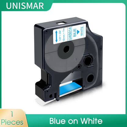 D1 Label Tape Replacement - 6/9/12/18/24mm Compatible Labels for Dymo LabelManager Printers & Label Makers