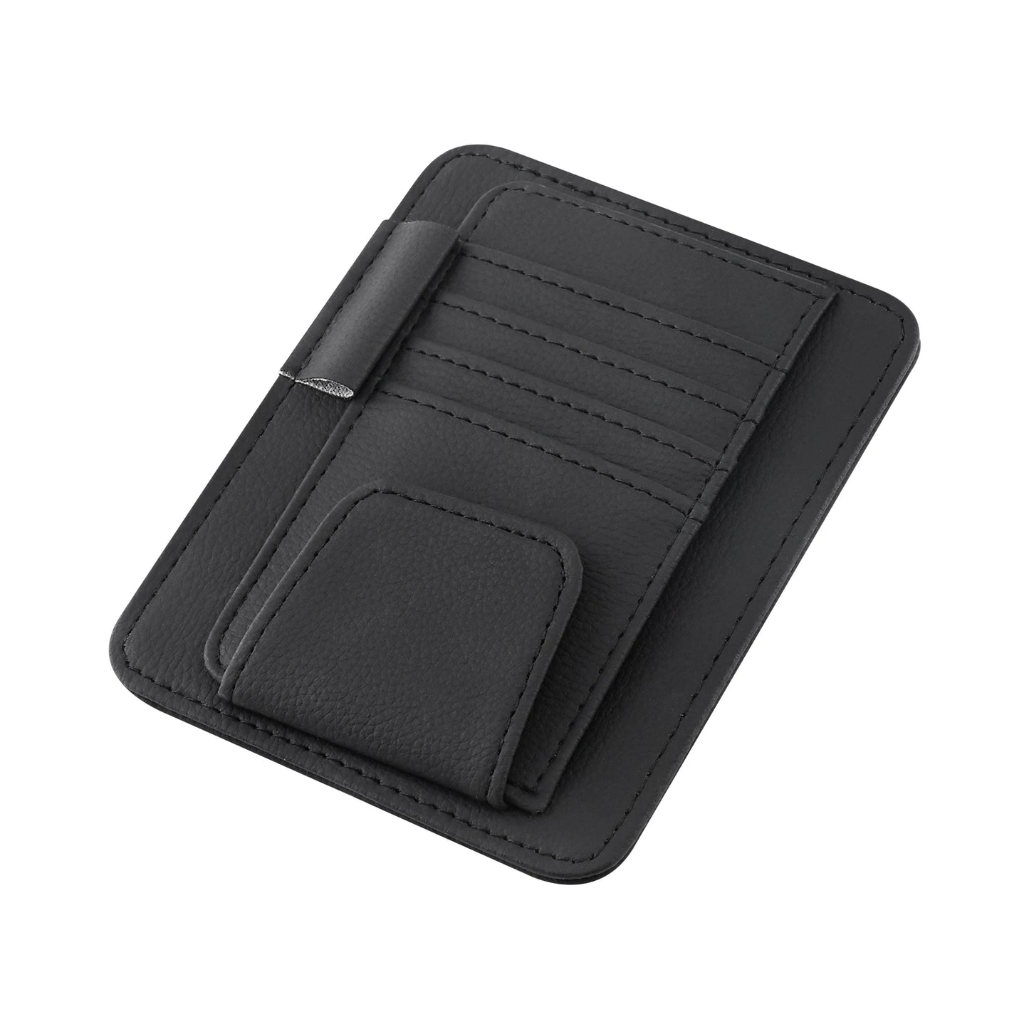Car Visor Organizer – Multi-Pocket Pouch Bag for Cards, Glasses & Storage, Scratch-Resistant Auto Visor Holder for Car Interior