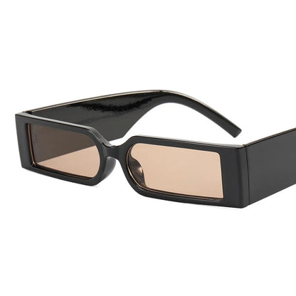Luxury Rectangle Vintage Sunglasses for Men – Hip Hop Designer Black Small Frame UV400 Shades
