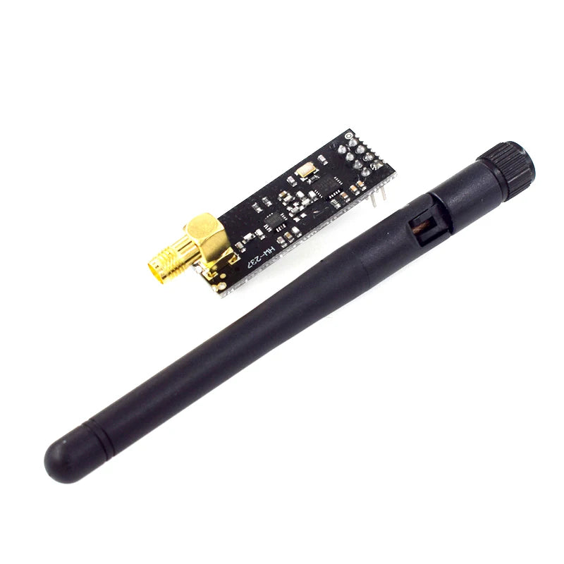 NRF24L01+PA+LNA Wireless Transceiver Module 2.4GHz 1100m Range with Antenna and 3.3V Breakout Adapter - Long Range RF Communication Module