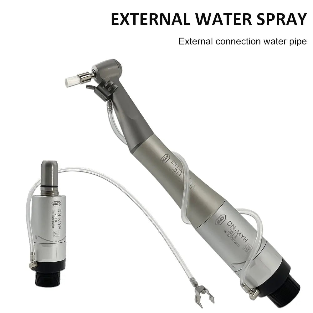 NSK FX23 Style Dental Low-Speed Handpiece Kit — Teeth Polishing Contra Angle with Air Motor, External Water Spray & 2/4H E-Type Connector