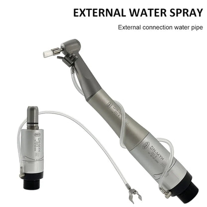 NSK FX23 Style Dental Low-Speed Handpiece Kit — Teeth Polishing Contra Angle with Air Motor, External Water Spray & 2/4H E-Type Connector