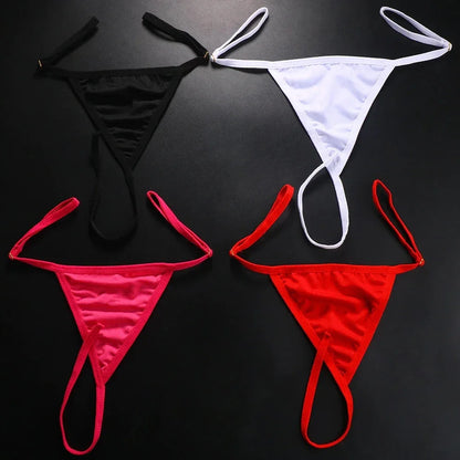 Women’s Rhinestone Crystal Thong Bikini – Adjustable G-String Body Chain Swimwear with Water Drop Design Accessories