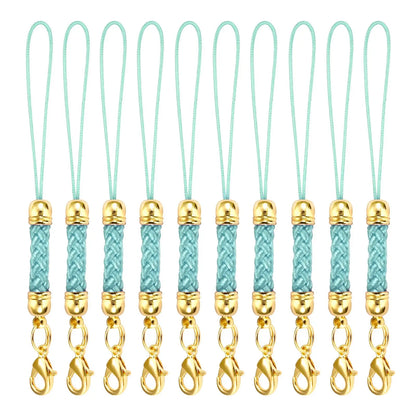 10Pcs Lanyard Strap Set - Lobster Clasp Rope Keychain Hooks Mobile Charms & Key Ring Accessories