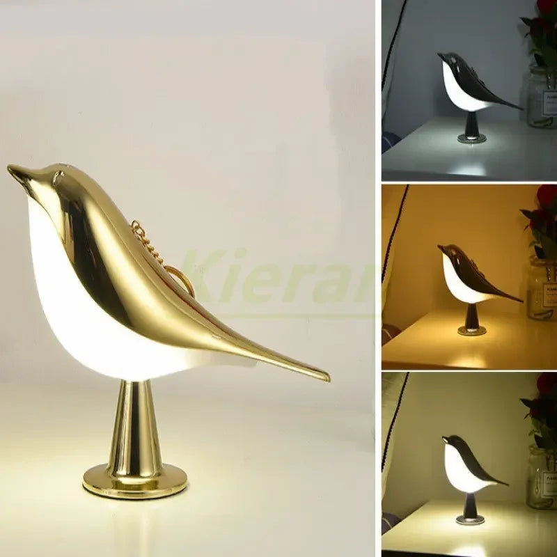 Nordic Magpie LED Desk Lamp - Modern Touch Bird Light for Bedroom, Study & Living Room Decor