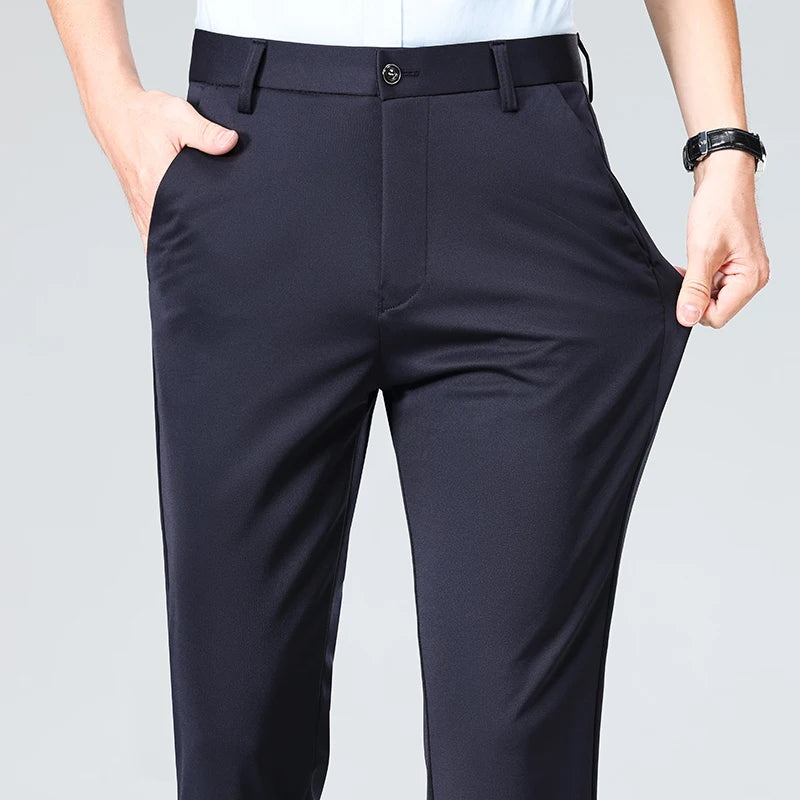 Men's Business Casual Dress Pants - Slim Formal Work Trousers for Summer & Autumn