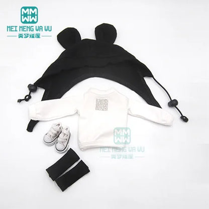 Blythe Doll Accessories Set – Fashion Sweatshirt, Shoe Covers & Sneakers for Blythe & Azone Dolls, Christmas Gift