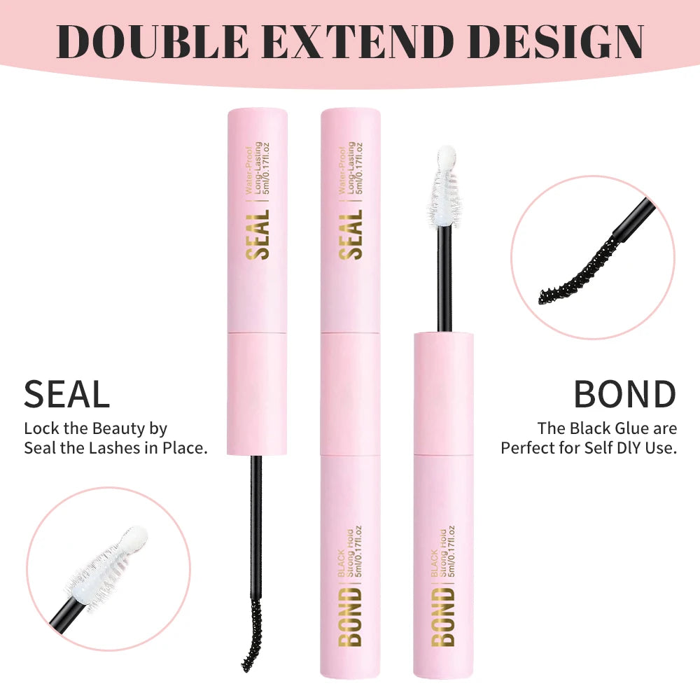 5ml Bond & Seal Eyelash Glue — Waterproof 2-in-1 Adhesive for Lash Clusters & Extensions