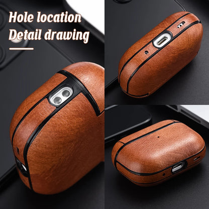 Leather Case for AirPods Pro 2 — Business Earphone Cover for Apple AirPods 3 & Pro 2nd Gen USB-C