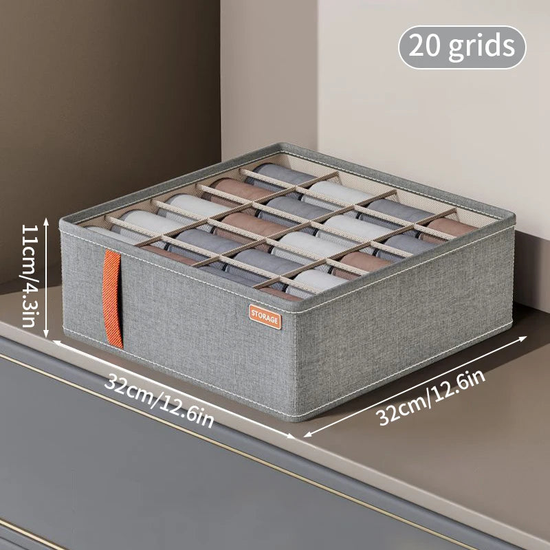 Foldable Underwear Storage Box – Non-Woven Organizer for Panties, Bra, Socks, Clothes Separator for Bedroom Drawers & Wardrobe