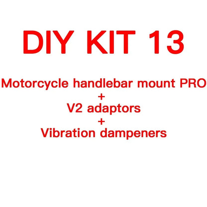Customized Bicycle & Motorcycle Phone Holder — Fork Stem Handlebar Mount with Dampeners, Brake & Clutch V2 Adaptor