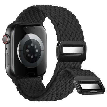 Nylon Braided Watch Band for Apple Watch – Compatible with Series SE, 3–10 & Ultra (38–49mm Adjustable Sport Strap)