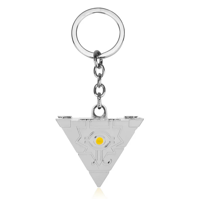 Yu-Gi-Oh! Yugi Muto Keychain - 3D Millennium Puzzle & Millennium Wheel Pendant
