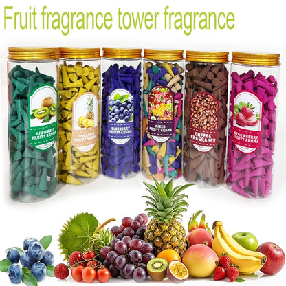 Fruit Aroma Scented Fragrance Tower - Coffee, Strawberry, Kiwi, Pineapple & Blueberry Blend