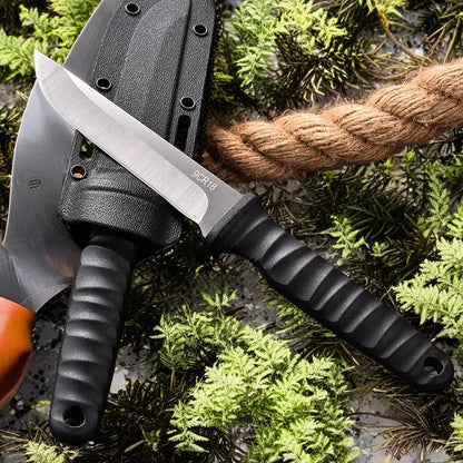 5Cr15Mov Stainless Steel Meat Cleaver – Sharp Boning Knife with Holster & Multifunction Vegetable Peeler