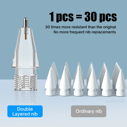 Apple Pencil Replacement Tip | Nib for 1st & 2nd Generation, 2H/2B 4.0 Transparent