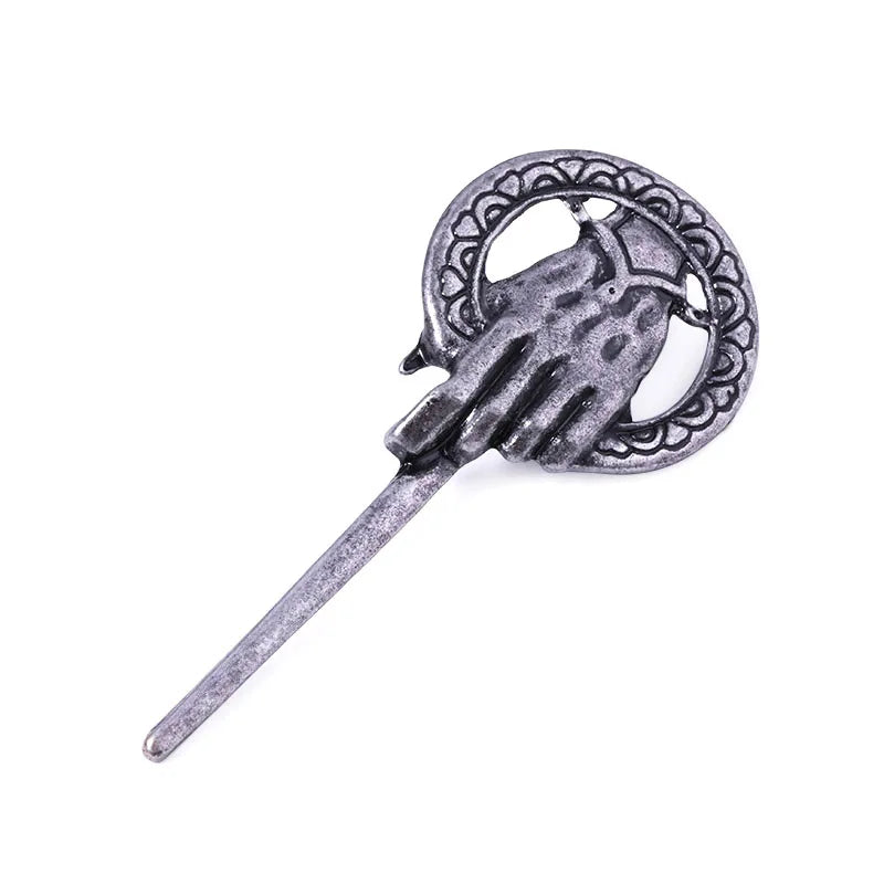 Hand of the King Brooch Badge – Song of Ice & Fire Inspired Vintage Punk Finger Fist Pin Jewelry for Men & Women Cosplay Fan Gift
