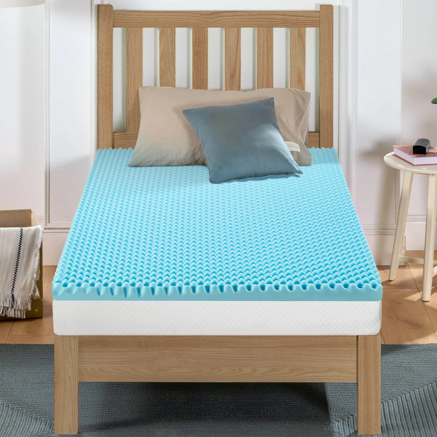 4" Memory Foam Mattress Topper - Outdoor & Indoor Use, Pressure-Relieving Yoga Pad, CertiPUR Certified