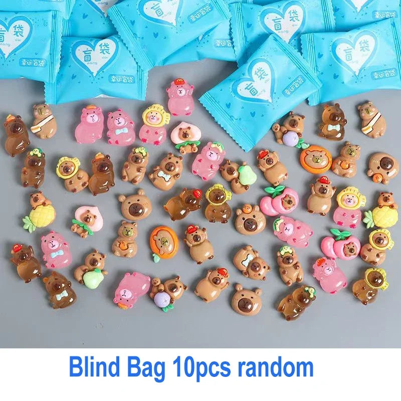 10-Piece Mini Animal Blind Bag Toy Set - Cartoon Miniature Animal Figures Surprise Blind Boxes for Kids’ Gifts