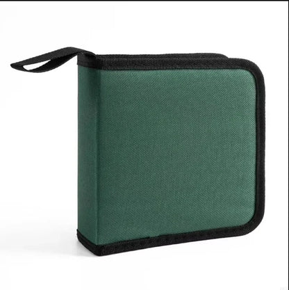 40-Disc CD & DVD Storage Case - Oxford Cloth Organizer Bag with Disc Booklet Holder