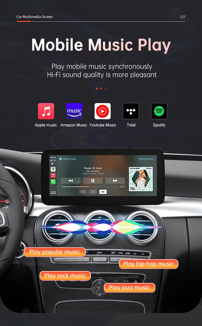 1920x720 Multimedia Touch Screen - Wireless CarPlay & Android Auto for Mercedes-Benz C Class W205, GLC, V Class W447 (2015-2018) NTG5.0