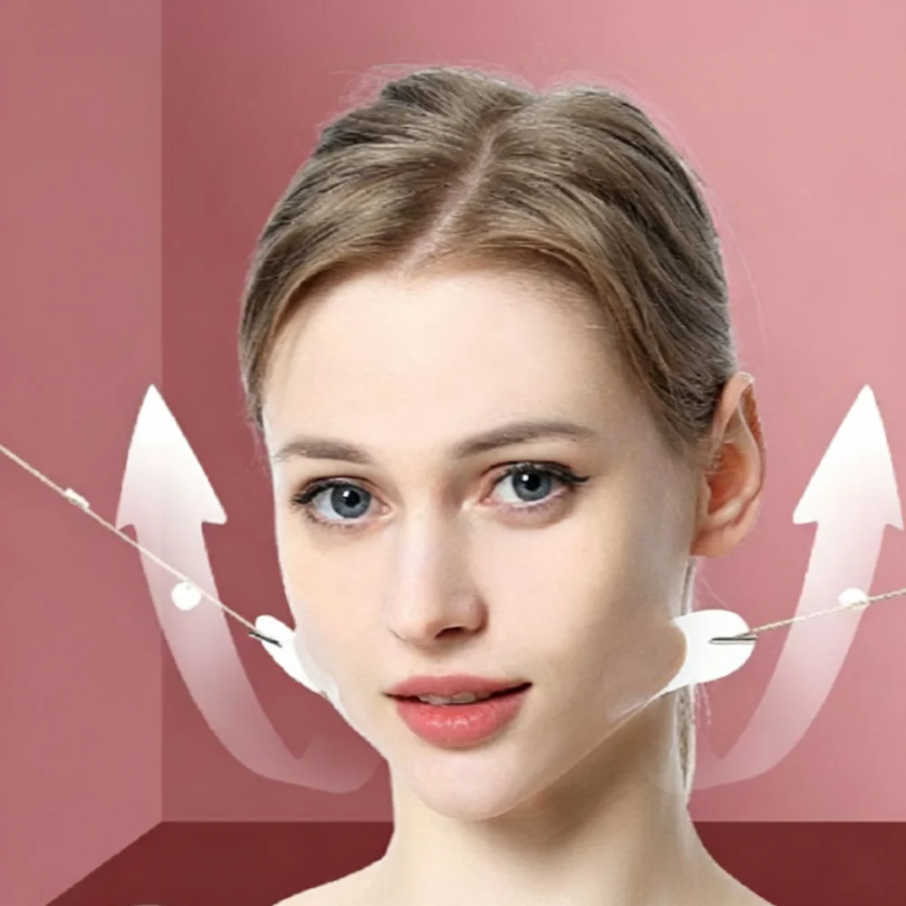 18-Piece Invisible Face Lift Tape and Band Set – Adjustable Elastic Straps for Facial Beauty and Makeup Styling