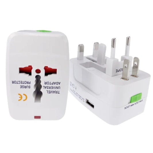 Universal Power Plug Adapter - International Travel AC Charger Converter for EU, US, AU, UK, Electrical Socket Outlet