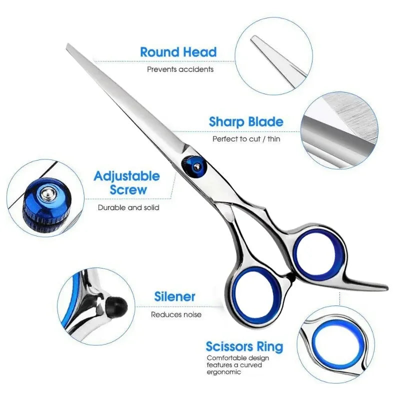 6PCS Waterproof Hairdressing Shawl Bib Set – Professional Nylon Salon & Barber Hair Styling Tools